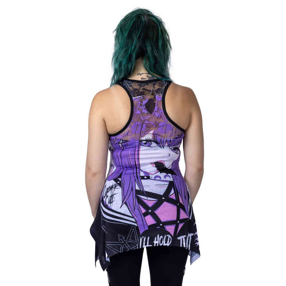 Cupcake Cult - DEATH CHOKE Haut sans manches - Noir/Violet
